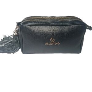 Valentino Dollaro Mila Black Crossbody Bag Black Leather Handbag Retail $745